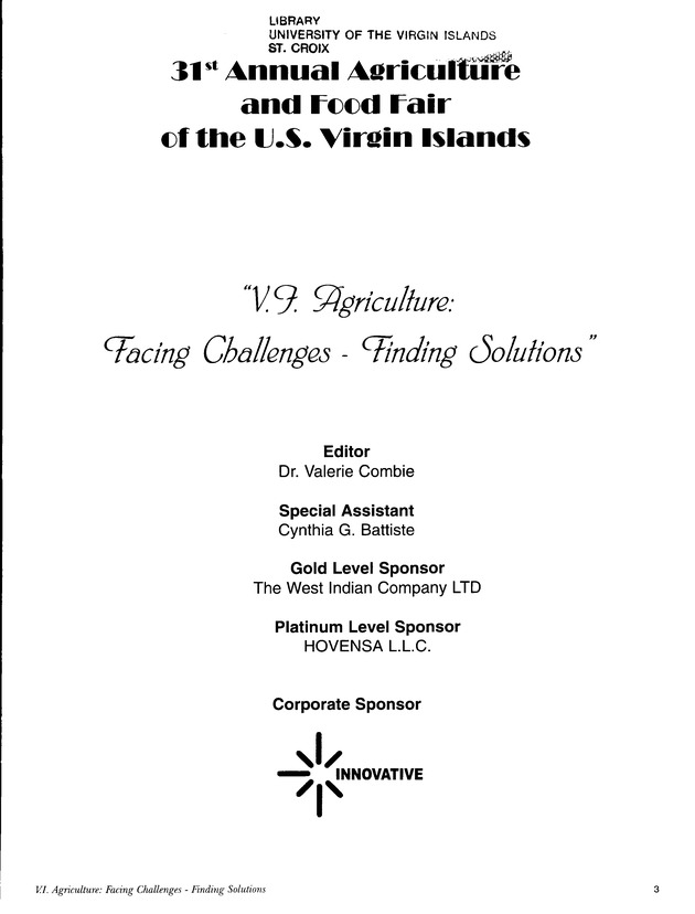 Agrifest : agriculture and food fair of St. Croix, Virgin Islands. 2002. - Page 3