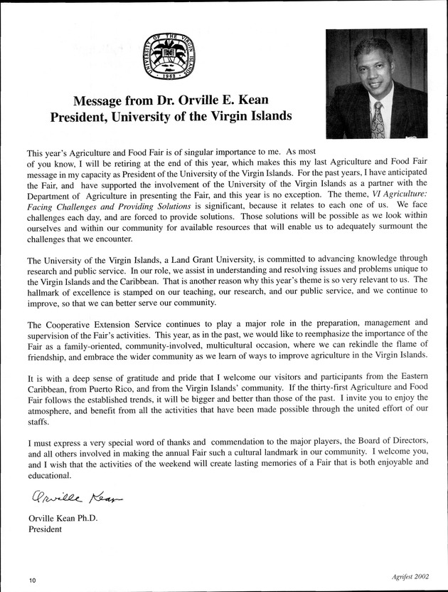 Agrifest : agriculture and food fair of St. Croix, Virgin Islands. 2002. - Page 10