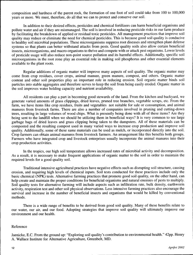 Agrifest : agriculture and food fair of St. Croix, Virgin Islands. 2002. - Page 12