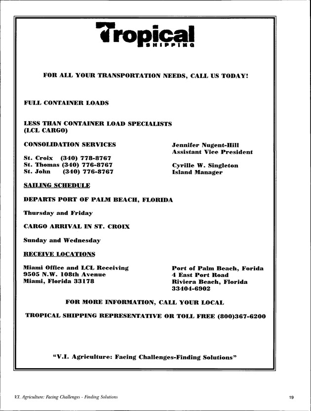 Agrifest : agriculture and food fair of St. Croix, Virgin Islands. 2002. - Page 19