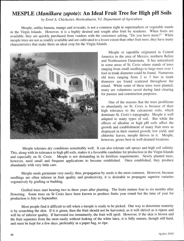 Agrifest : agriculture and food fair of St. Croix, Virgin Islands. 2002. - Page 28