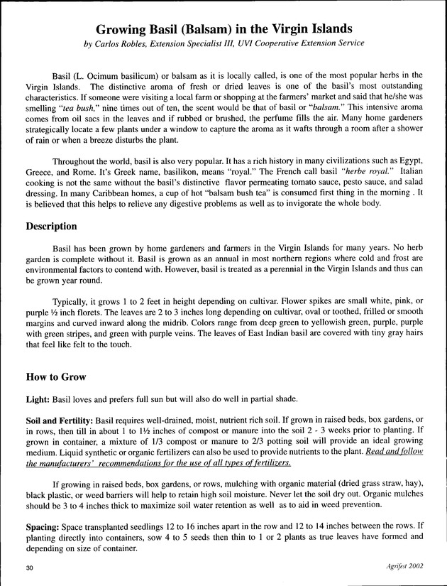 Agrifest : agriculture and food fair of St. Croix, Virgin Islands. 2002. - Page 30