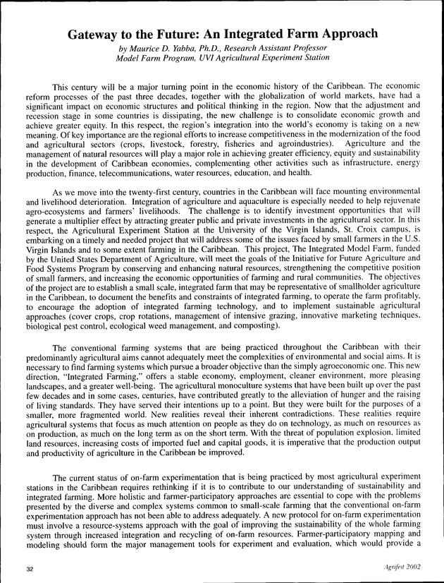 Agrifest : agriculture and food fair of St. Croix, Virgin Islands. 2002. - Page 32