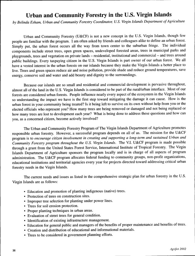 Agrifest : agriculture and food fair of St. Croix, Virgin Islands. 2002. - Page 36