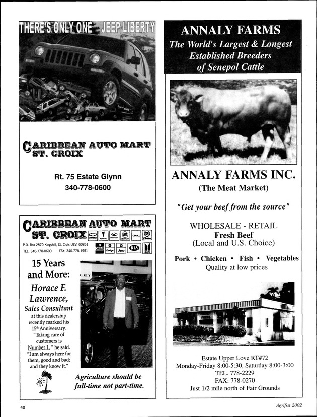 Agrifest : agriculture and food fair of St. Croix, Virgin Islands. 2002. - Page 40