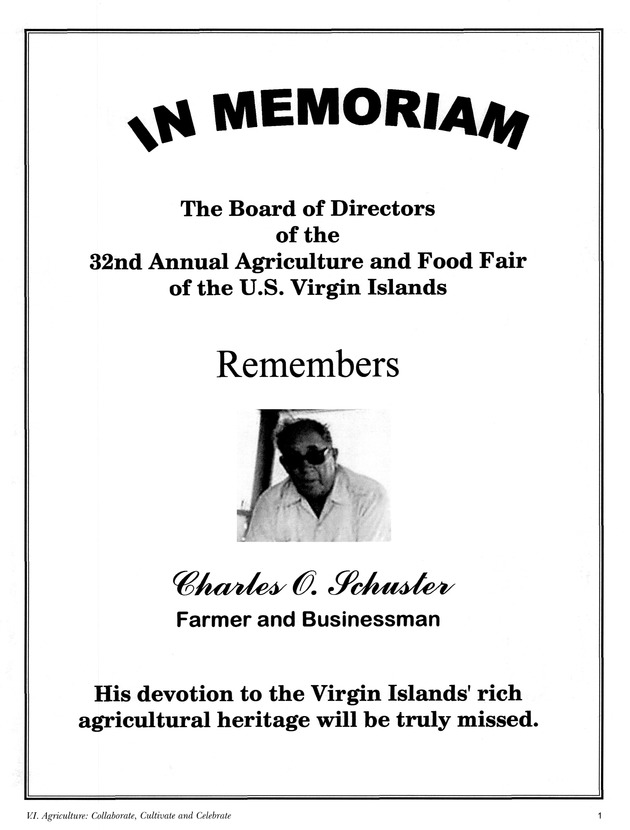 Agrifest : agriculture and food fair of St. Croix, Virgin Islands. 2003. - Page 1