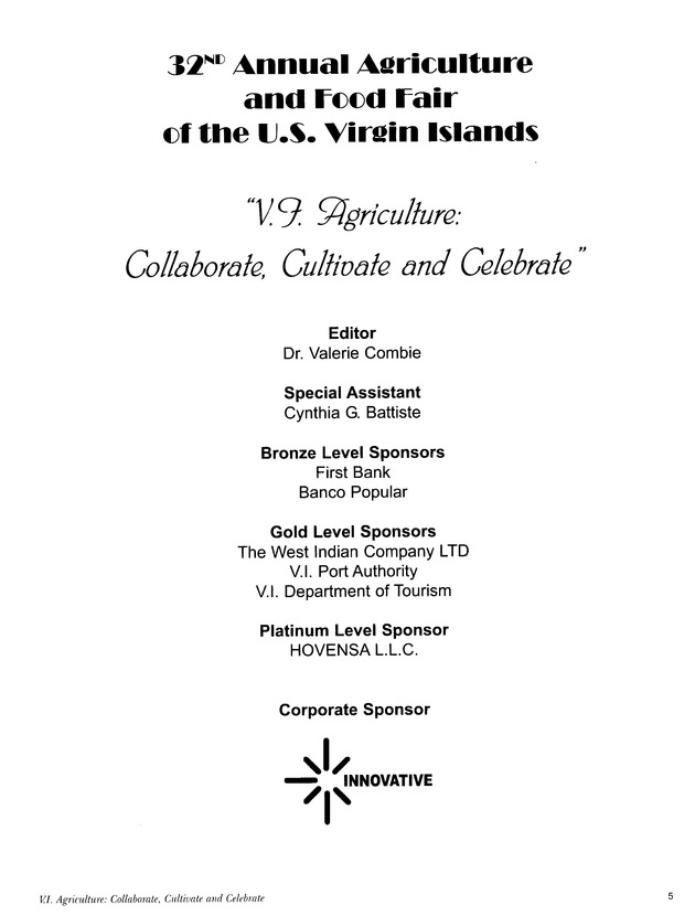 Agrifest : agriculture and food fair of St. Croix, Virgin Islands. 2003. - Page 5