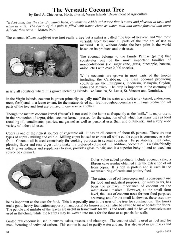 Agrifest : agriculture and food fair of St. Croix, Virgin Islands. 2003. - Page 34