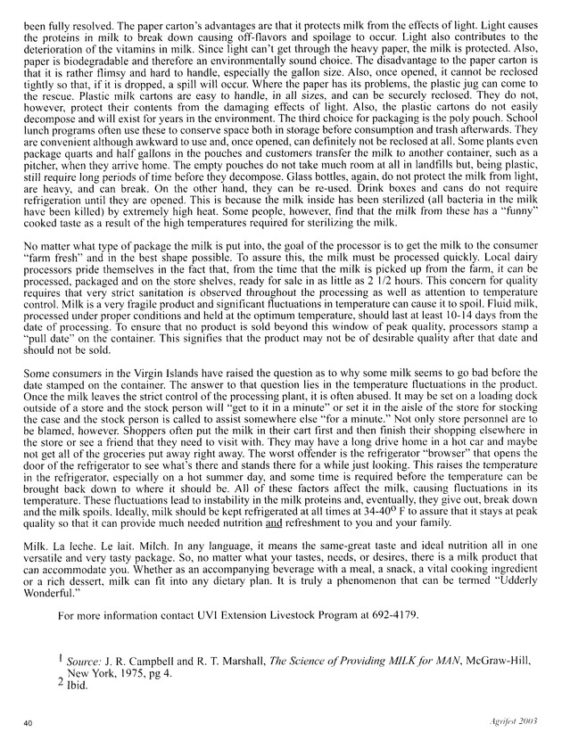 Agrifest : agriculture and food fair of St. Croix, Virgin Islands. 2003. - Page 40