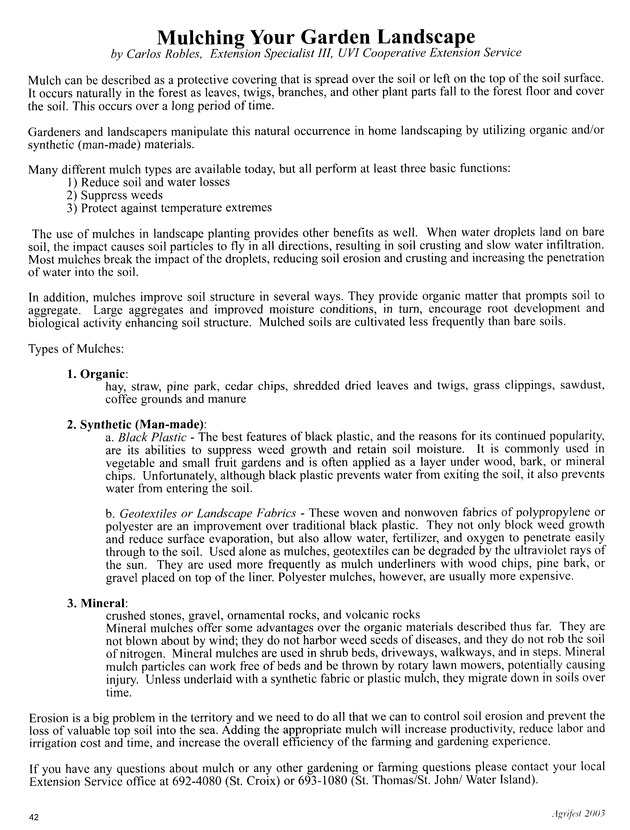 Agrifest : agriculture and food fair of St. Croix, Virgin Islands. 2003. - Page 42