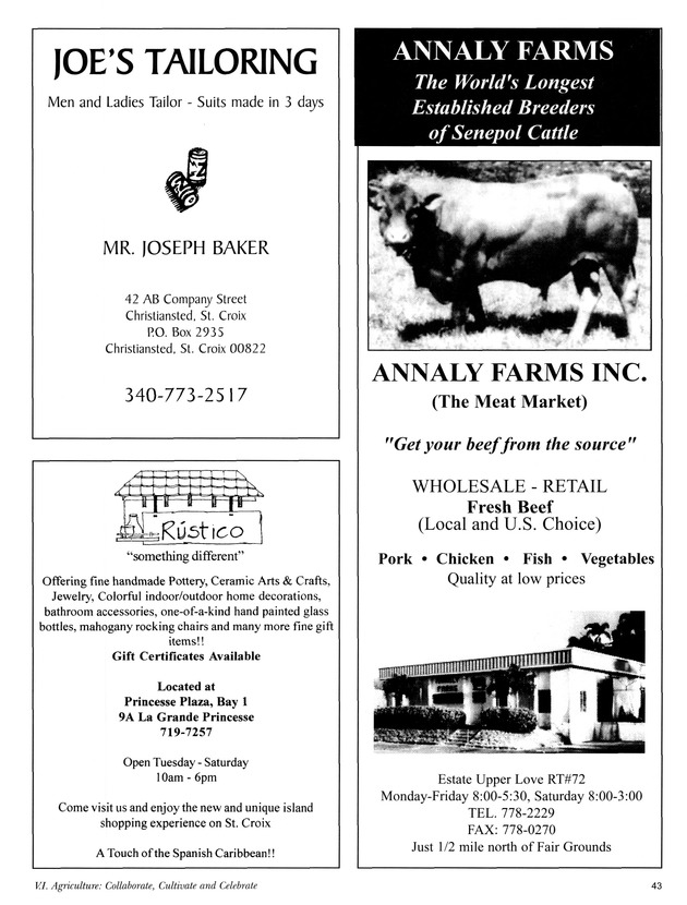 Agrifest : agriculture and food fair of St. Croix, Virgin Islands. 2003. - Page 43