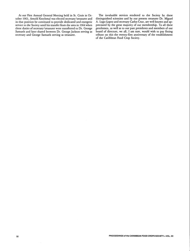 Proceedings of the 20th Annual meeting of the Caribbean Food Crops Society. St. Croix, U.S. Virgin Islands : October 21-26, 1984 - Page 32