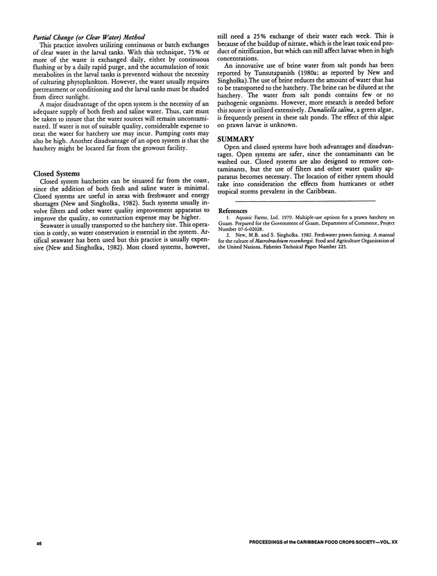 Proceedings of the 20th Annual meeting of the Caribbean Food Crops Society. St. Croix, U.S. Virgin Islands : October 21-26, 1984 - Page 46