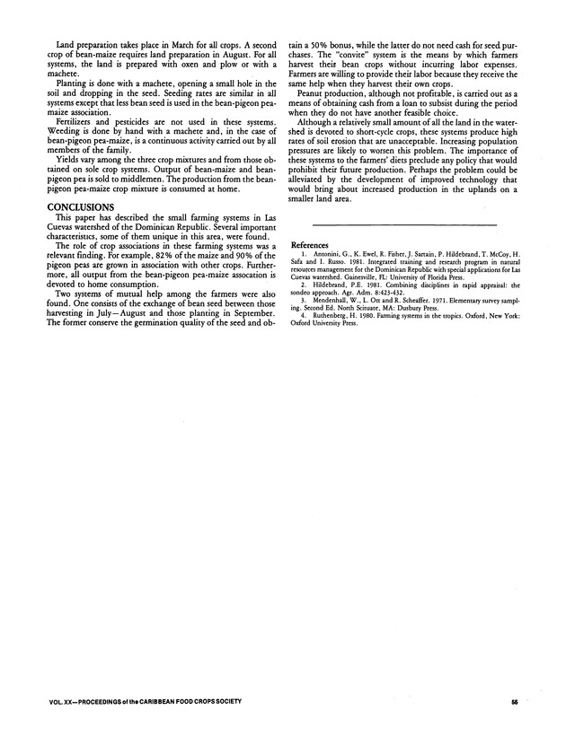 Proceedings of the 20th Annual meeting of the Caribbean Food Crops Society. St. Croix, U.S. Virgin Islands : October 21-26, 1984 - Page 55