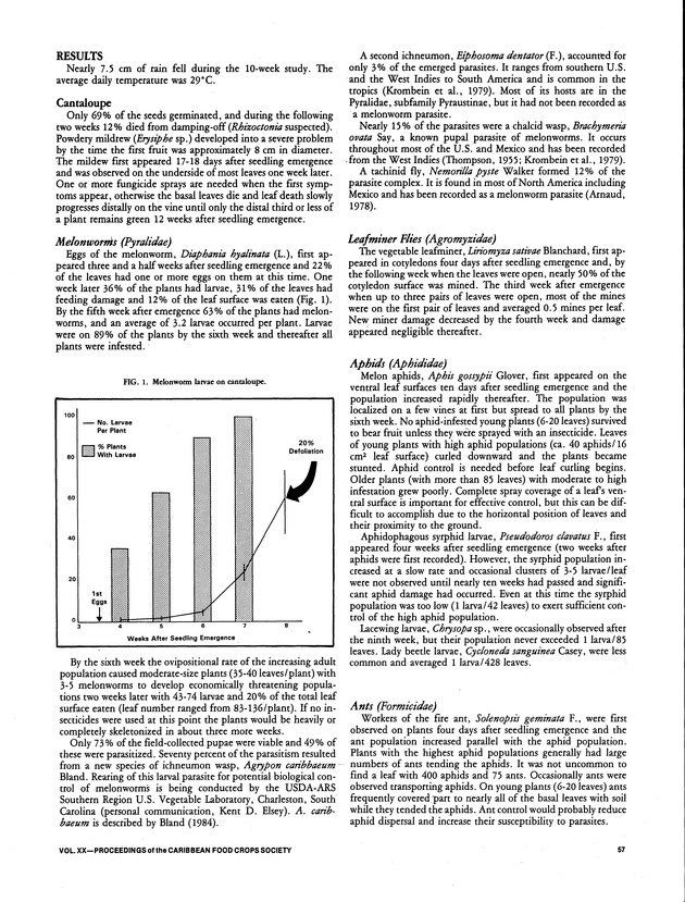 Proceedings of the 20th Annual meeting of the Caribbean Food Crops Society. St. Croix, U.S. Virgin Islands : October 21-26, 1984 - Page 57