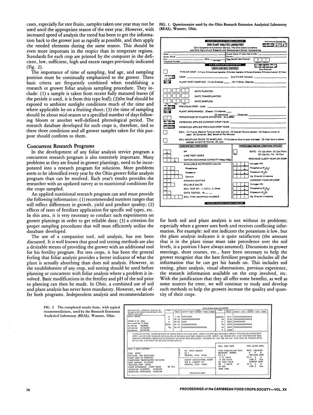 Proceedings of the 20th Annual meeting of the Caribbean Food Crops Society. St. Croix, U.S. Virgin Islands : October 21-26, 1984 - Page 76