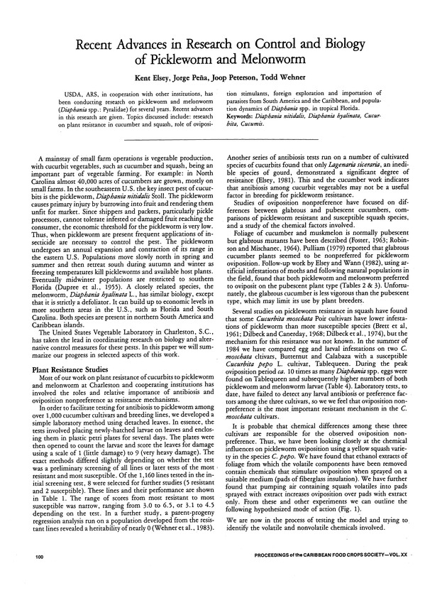 Proceedings of the 20th Annual meeting of the Caribbean Food Crops Society. St. Croix, U.S. Virgin Islands : October 21-26, 1984 - Page 100