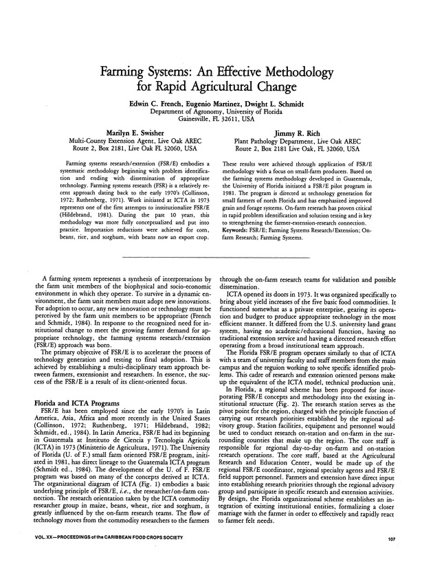 Proceedings of the 20th Annual meeting of the Caribbean Food Crops Society. St. Croix, U.S. Virgin Islands : October 21-26, 1984 - Page 107