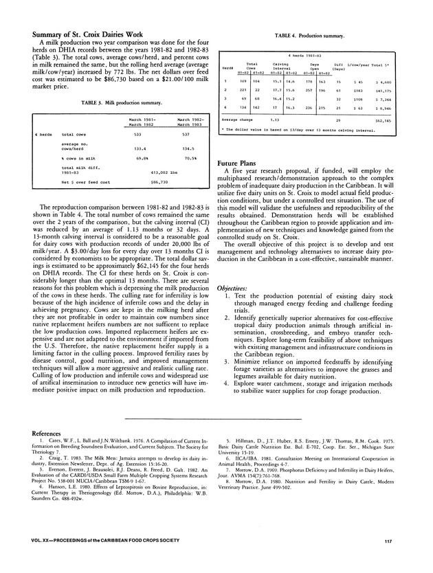 Proceedings of the 20th Annual meeting of the Caribbean Food Crops Society. St. Croix, U.S. Virgin Islands : October 21-26, 1984 - Page 117