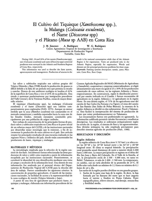 Proceedings of the 20th Annual meeting of the Caribbean Food Crops Society. St. Croix, U.S. Virgin Islands : October 21-26, 1984 - Page 162