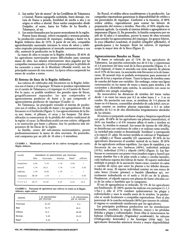 Proceedings of the 20th Annual meeting of the Caribbean Food Crops Society. St. Croix, U.S. Virgin Islands : October 21-26, 1984 - Page 163