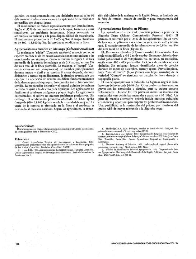 Proceedings of the 20th Annual meeting of the Caribbean Food Crops Society. St. Croix, U.S. Virgin Islands : October 21-26, 1984 - Page 168