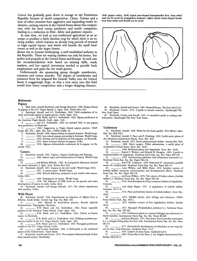 Proceedings of the 20th Annual meeting of the Caribbean Food Crops Society. St. Croix, U.S. Virgin Islands : October 21-26, 1984 - Page 188