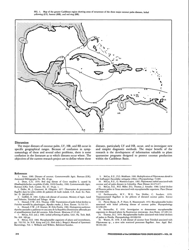 Proceedings of the 20th Annual meeting of the Caribbean Food Crops Society. St. Croix, U.S. Virgin Islands : October 21-26, 1984 - Page 214