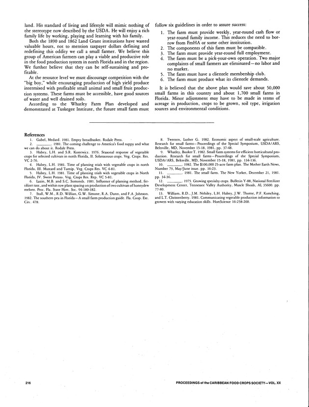 Proceedings of the 20th Annual meeting of the Caribbean Food Crops Society. St. Croix, U.S. Virgin Islands : October 21-26, 1984 - Page 216