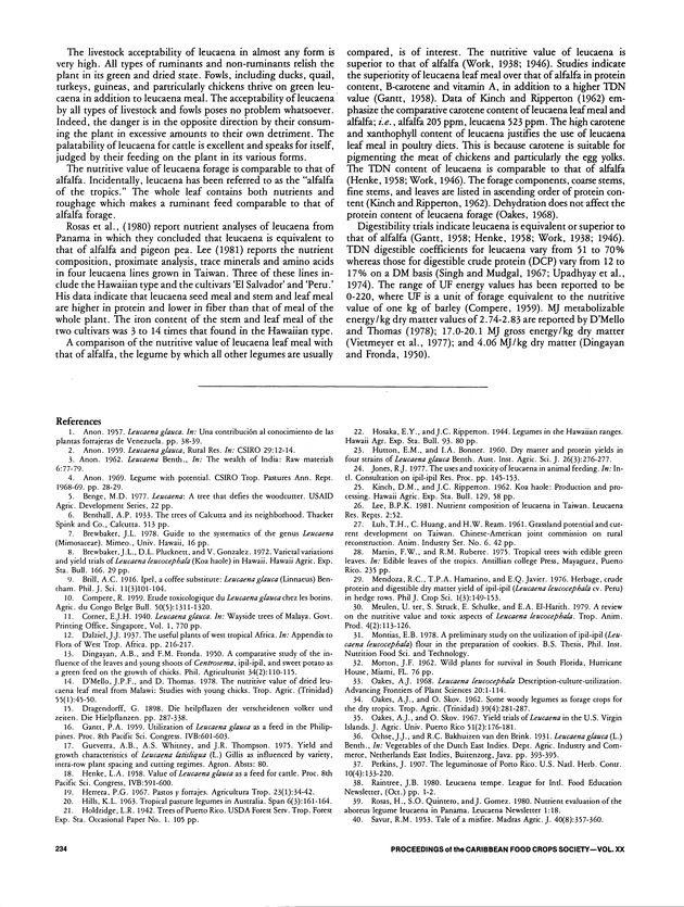 Proceedings of the 20th Annual meeting of the Caribbean Food Crops Society. St. Croix, U.S. Virgin Islands : October 21-26, 1984 - Page 234