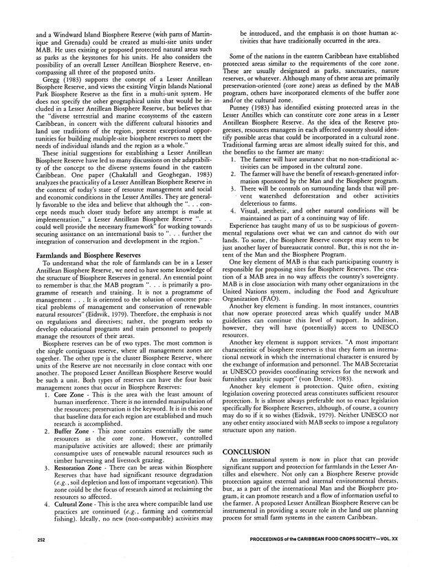 Proceedings of the 20th Annual meeting of the Caribbean Food Crops Society. St. Croix, U.S. Virgin Islands : October 21-26, 1984 - Page 252