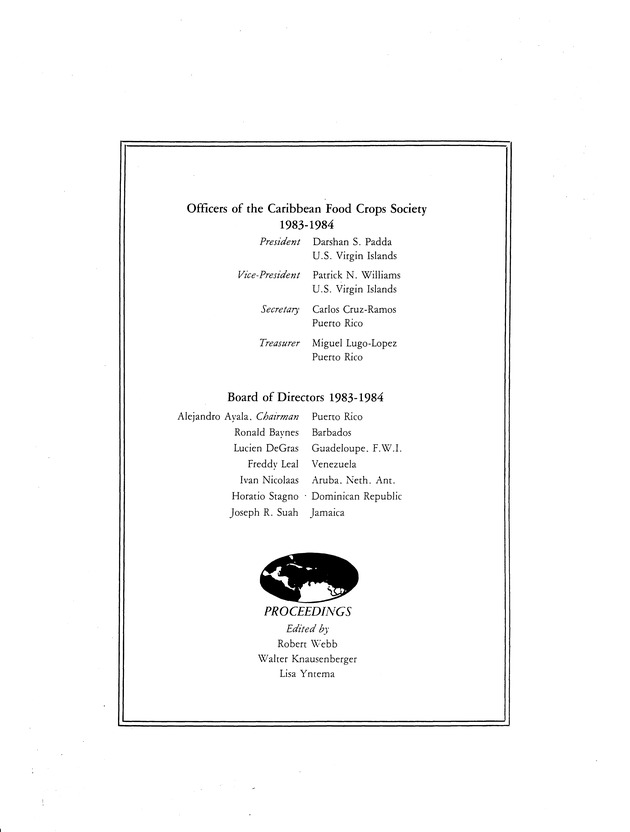 Proceedings of the 20th Annual meeting of the Caribbean Food Crops Society. St. Croix, U.S. Virgin Islands : October 21-26, 1984 - Page 336