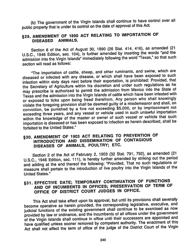 Major political & constitutional documents of the United States Virgin Islands - Page 240