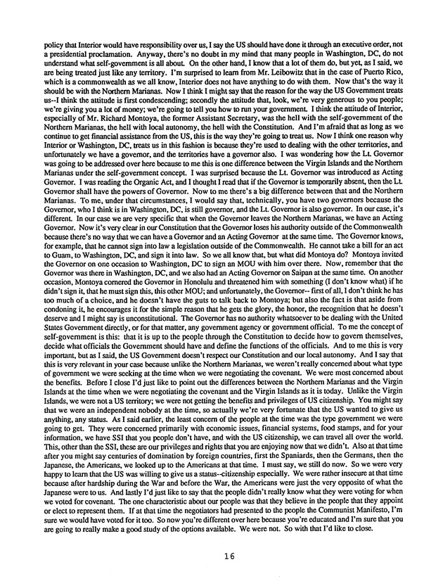 Proceedings : Conference on the Future Political Status of the United States Virgin Islands (February,1988) - Page 16