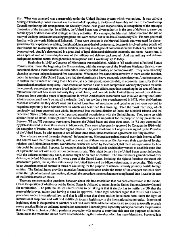 Proceedings : Conference on the Future Political Status of the United States Virgin Islands (February,1988) - Page 27