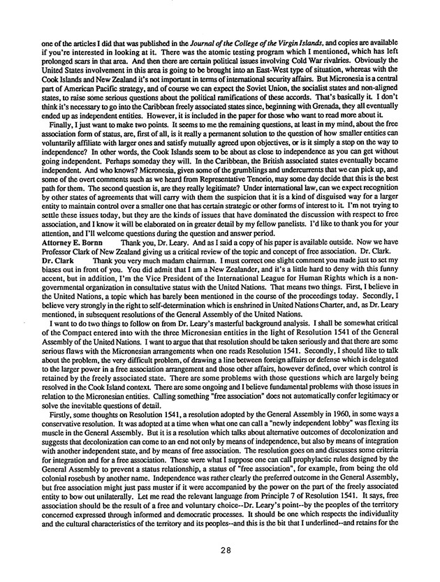 Proceedings : Conference on the Future Political Status of the United States Virgin Islands (February,1988) - Page 28