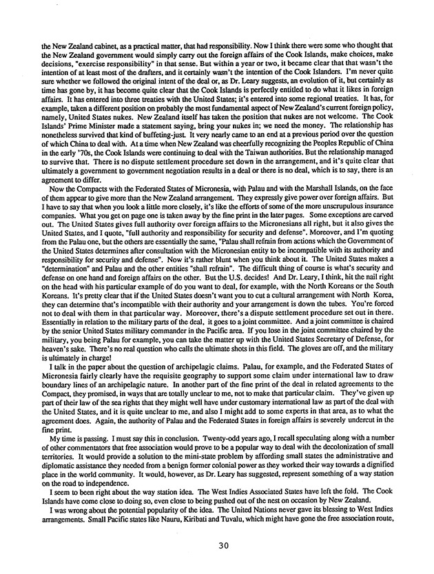 Proceedings : Conference on the Future Political Status of the United States Virgin Islands (February,1988) - Page 30