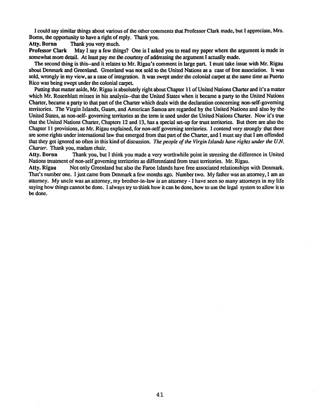 Proceedings : Conference on the Future Political Status of the United States Virgin Islands (February,1988) - Page 41