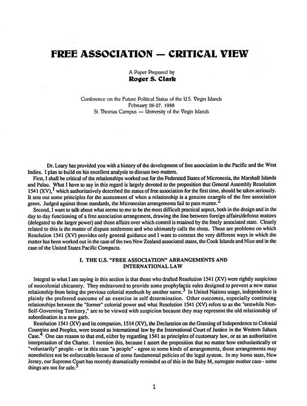 Proceedings : Conference on the Future Political Status of the United States Virgin Islands (February,1988) - Page 93