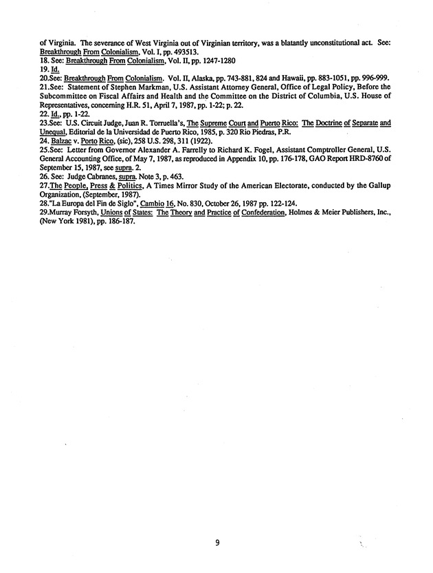 Proceedings : Conference on the Future Political Status of the United States Virgin Islands (February,1988) - Page 119