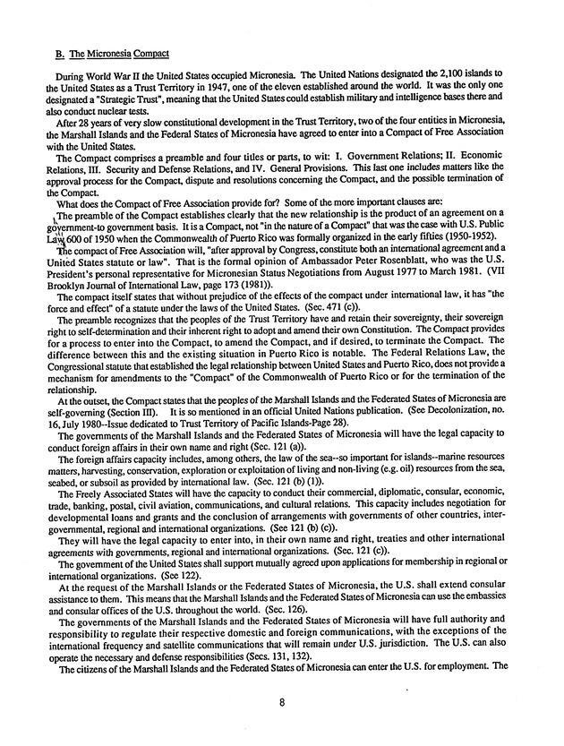 Proceedings : Conference on the Future Political Status of the United States Virgin Islands (February,1988) - Page 134