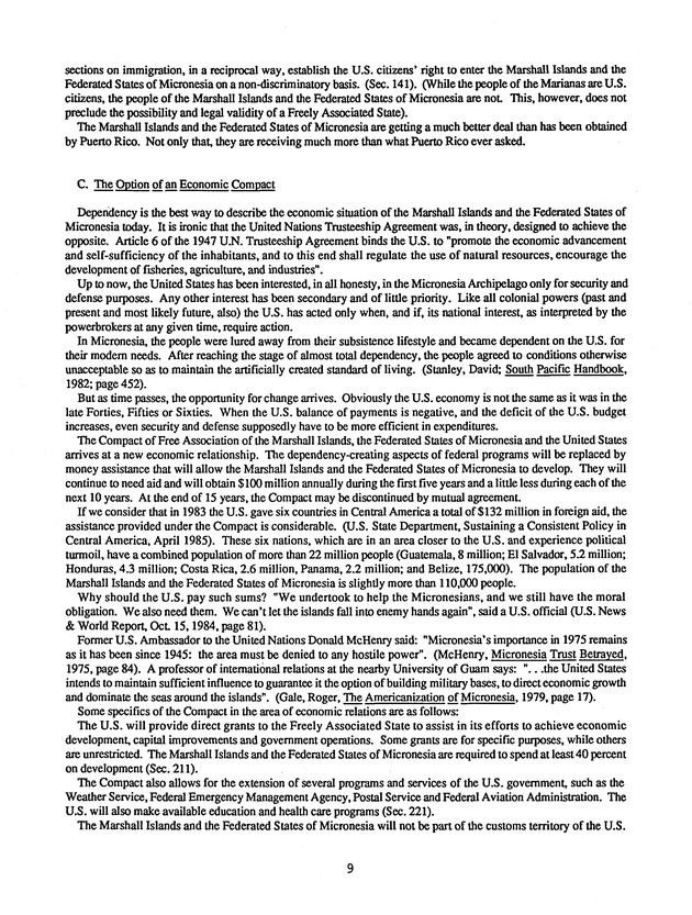 Proceedings : Conference on the Future Political Status of the United States Virgin Islands (February,1988) - Page 135