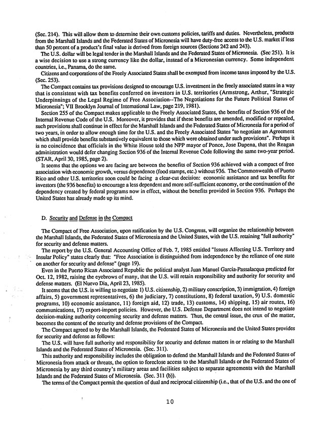 Proceedings : Conference on the Future Political Status of the United States Virgin Islands (February,1988) - Page 136