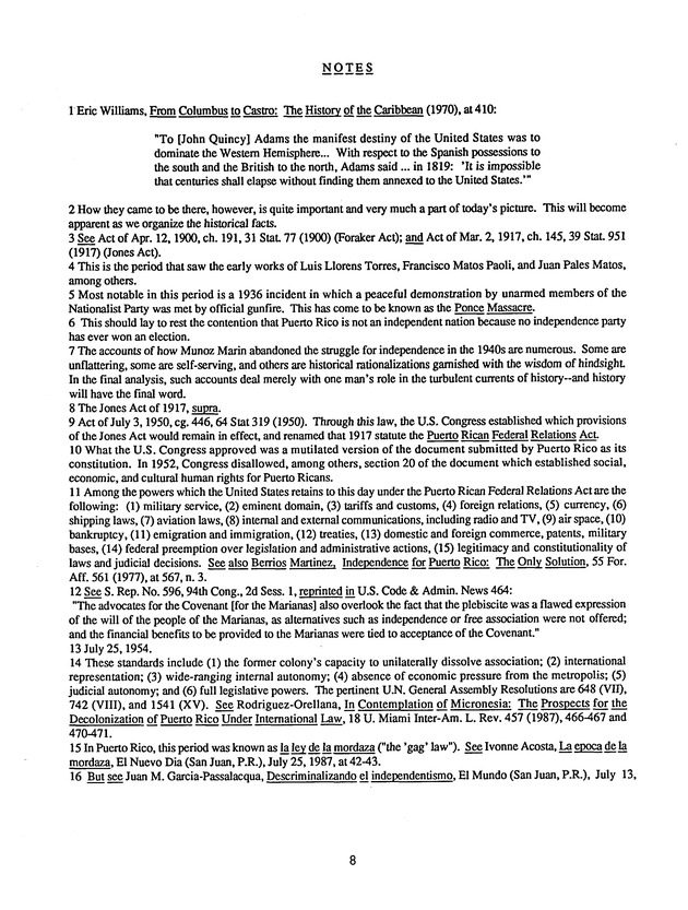 Proceedings : Conference on the Future Political Status of the United States Virgin Islands (February,1988) - Page 146