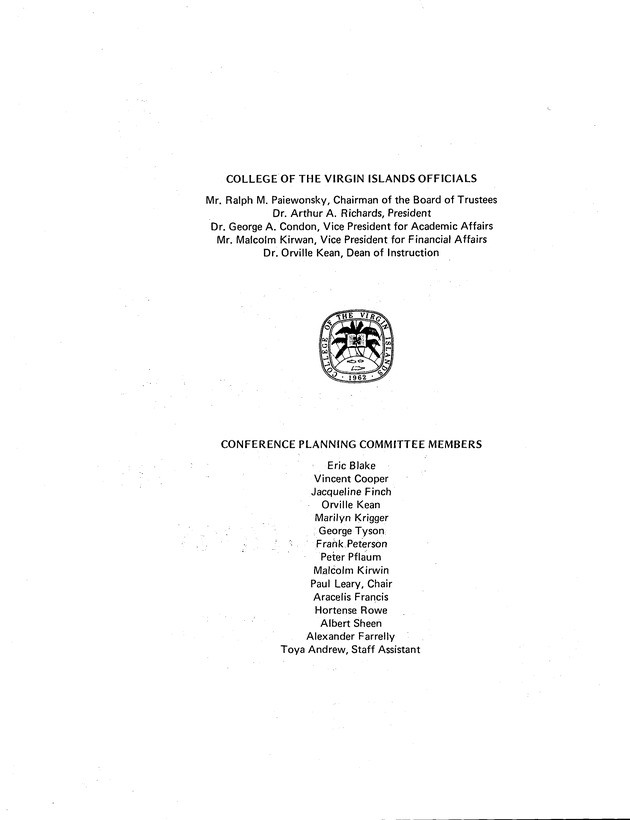 Proceedings: Conference on Recent Developments in United States - Offshore Areas Relations (March 1982) - Page 2