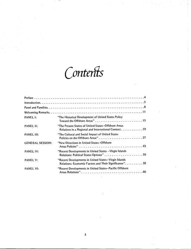 Proceedings: Conference on Recent Developments in United States - Offshore Areas Relations (March 1982) - Page 3