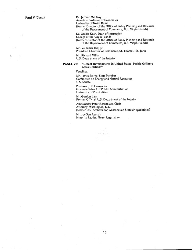 Proceedings: Conference on Recent Developments in United States - Offshore Areas Relations (March 1982) - Page 10