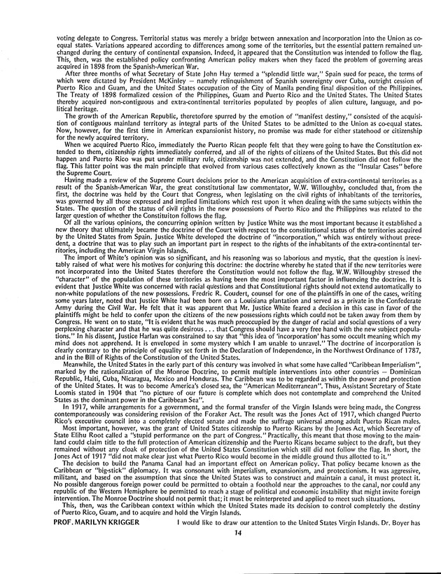 Proceedings: Conference on Recent Developments in United States - Offshore Areas Relations (March 1982) - Page 14