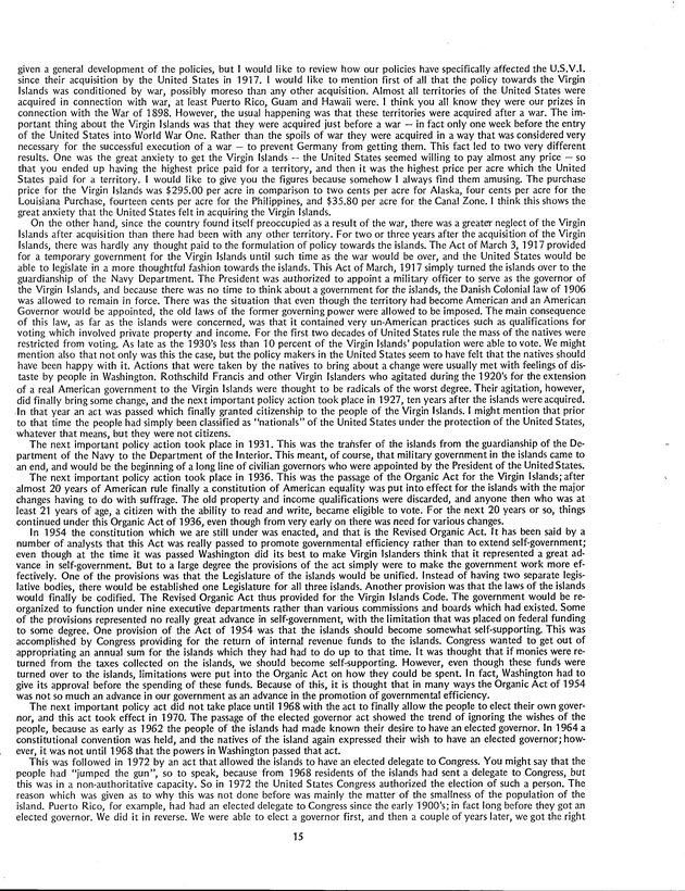 Proceedings: Conference on Recent Developments in United States - Offshore Areas Relations (March 1982) - Page 15