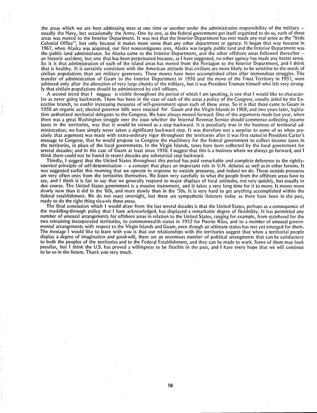 Proceedings: Conference on Recent Developments in United States - Offshore Areas Relations (March 1982) - Page 18